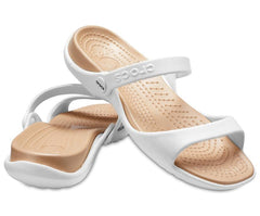 Women Cleo Sandal Oyster / Gold | Crocs Sandals