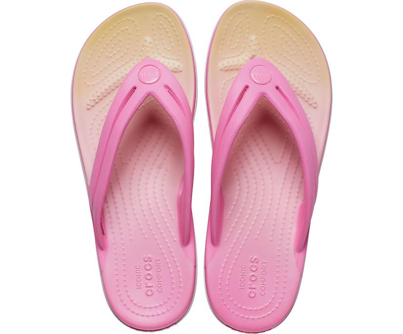 Women Crocband™ Ombre Flip Pink Lemonade / Multi | Crocs Flip-Flops