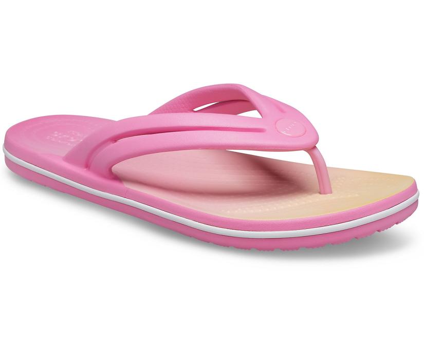 Women Crocband™ Ombre Flip Pink Lemonade / Multi | Crocs Flip-Flops