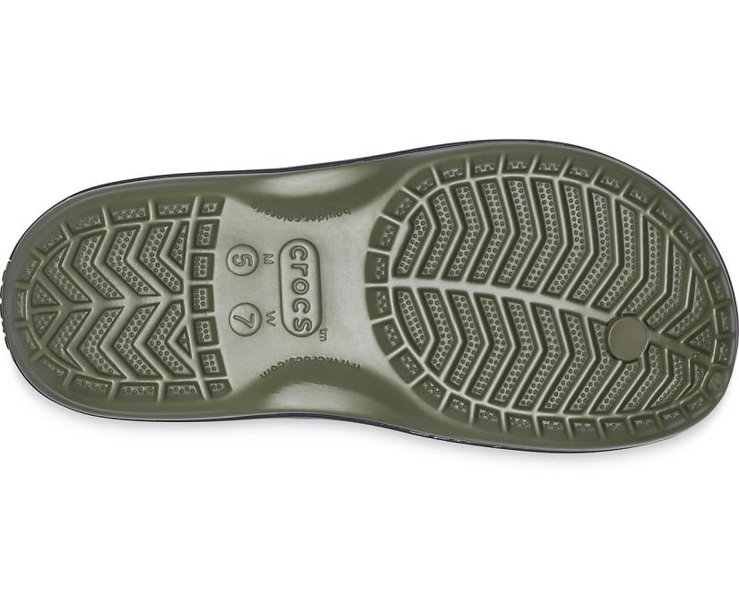 Women Crocband™ Printed Flip Army Green / Black | Crocs Flip-Flops