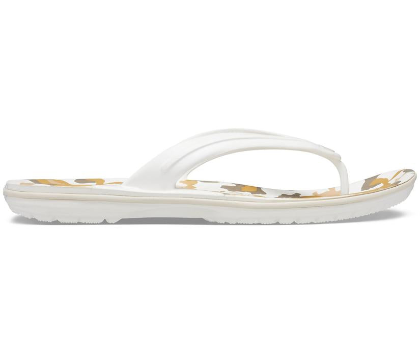 Women Crocband™ Printed Flip White / Multi | Crocs Flip-Flops