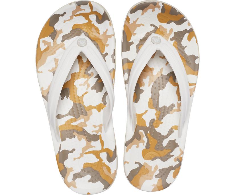 Women Crocband™ Printed Flip White / Multi | Crocs Flip-Flops
