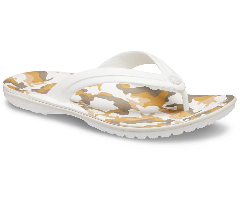 Women Crocband™ Printed Flip White / Multi | Crocs Flip-Flops