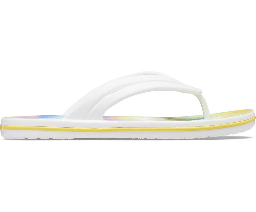 Women Crocband™ Tie-Dye Flip White / Multi | Crocs Flip-Flops