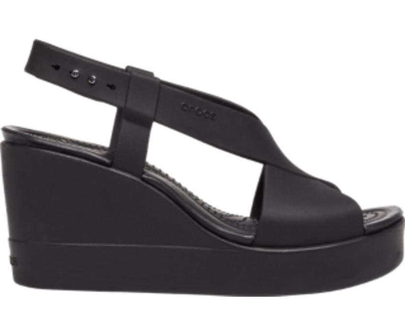 Women Crocs Brooklyn High Wedge Black / Black | Crocs Sandals