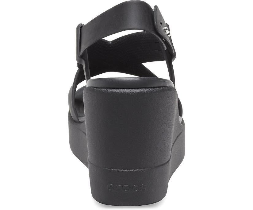 Women Crocs Brooklyn High Wedge Black / Black | Crocs Sandals
