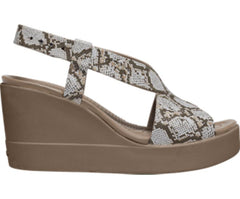 Women Crocs Brooklyn High Wedge Multi / Stucco | Crocs Sandals