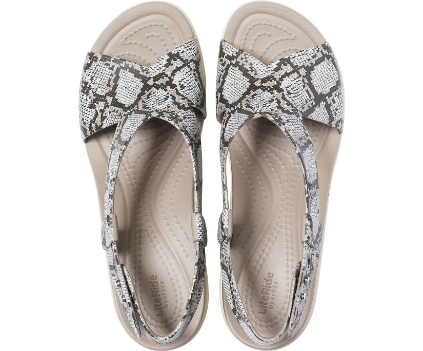 Women Crocs Brooklyn High Wedge Multi / Stucco | Crocs Sandals