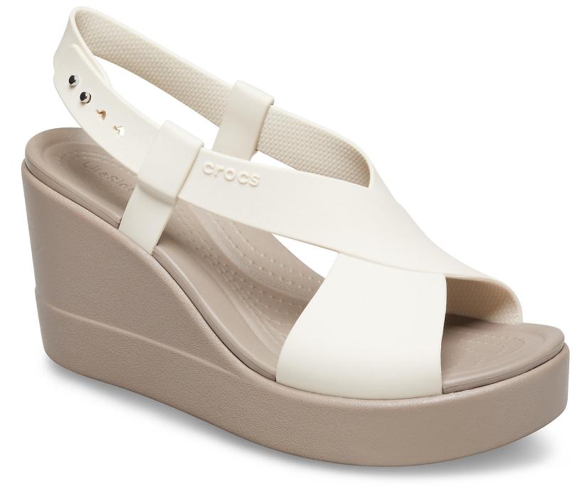 Women Crocs Brooklyn High Wedge Stucco / Mushroom | Crocs Sandals