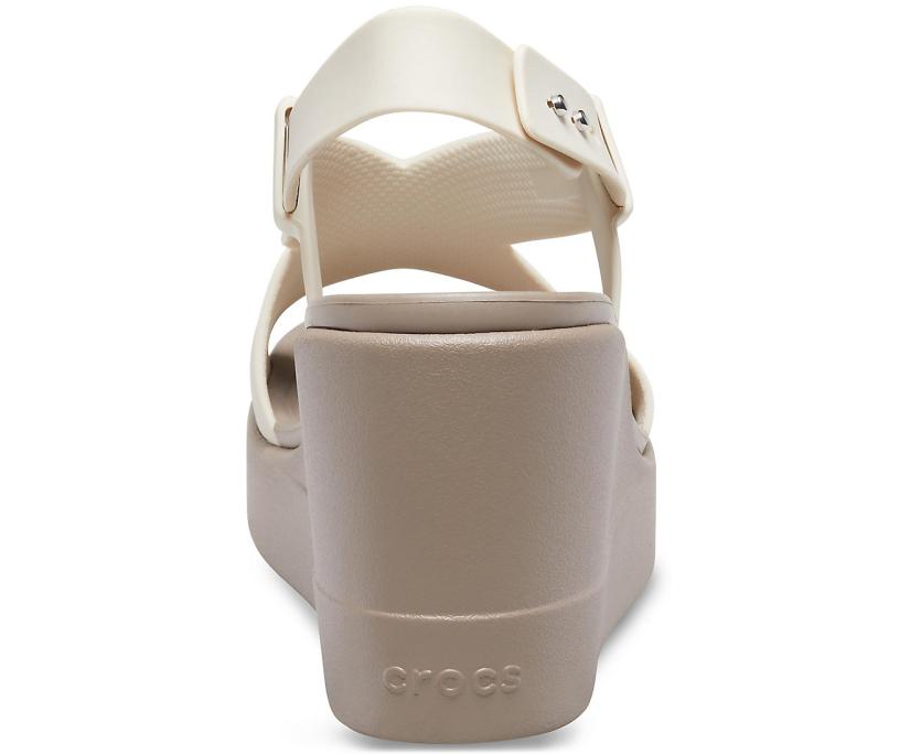 Women Crocs Brooklyn High Wedge Stucco / Mushroom | Crocs Sandals