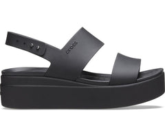 Women Crocs Brooklyn Low Wedge Black / Black | Crocs Sandals
