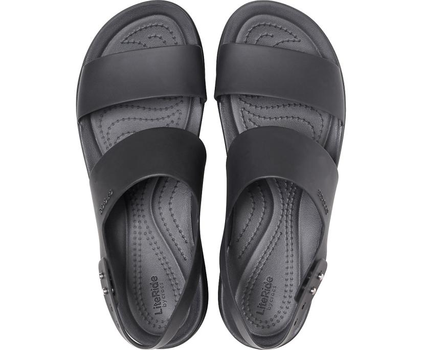 Women Crocs Brooklyn Low Wedge Black / Black | Crocs Sandals