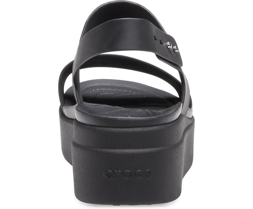 Women Crocs Brooklyn Low Wedge Black / Black | Crocs Sandals