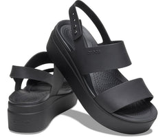 Women Crocs Brooklyn Low Wedge Black / Black | Crocs Sandals