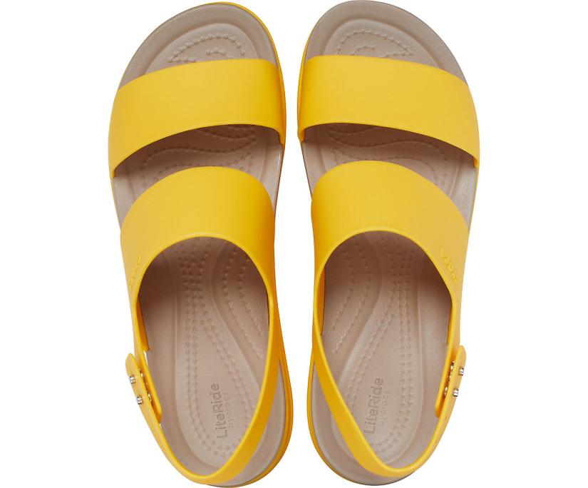Women Crocs Brooklyn Low Wedge Canary / Canary | Crocs Sandals