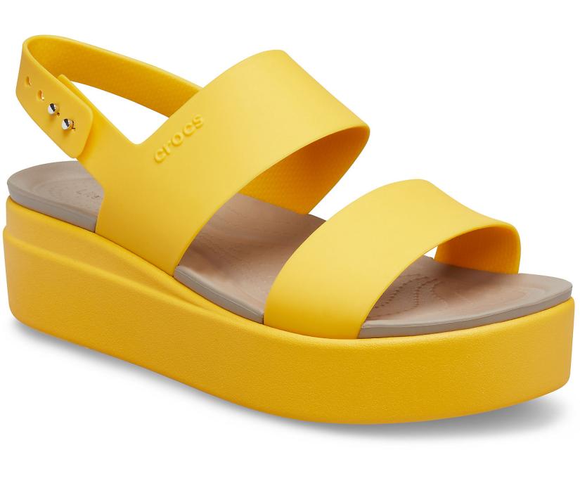 Women Crocs Brooklyn Low Wedge Canary / Canary | Crocs Sandals