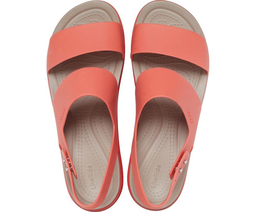 Women Crocs Brooklyn Low Wedge Spicy Orange / Spicy Orange | Crocs Sandals
