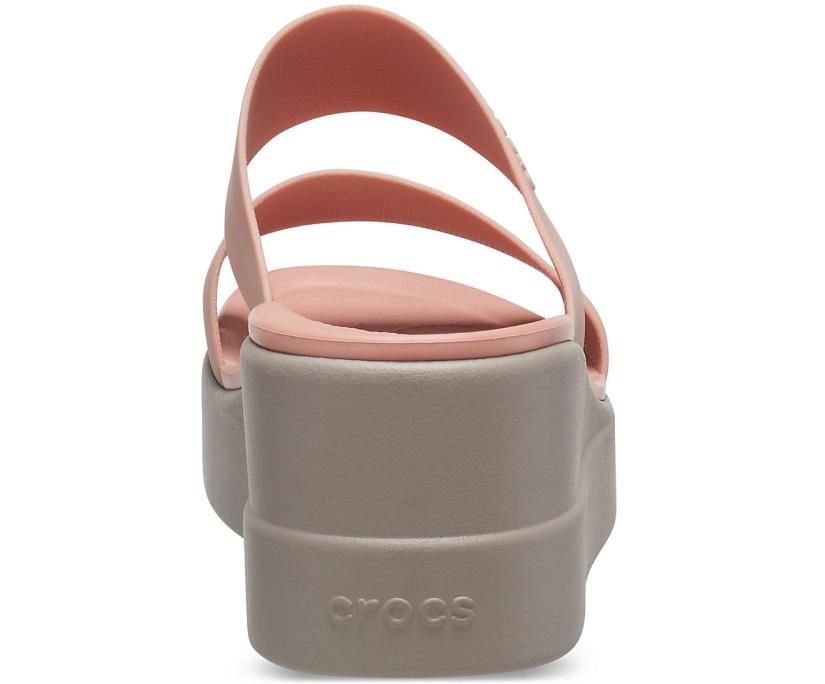 Women Crocs Brooklyn Mid Wedge Pale Blush | Crocs Sandals