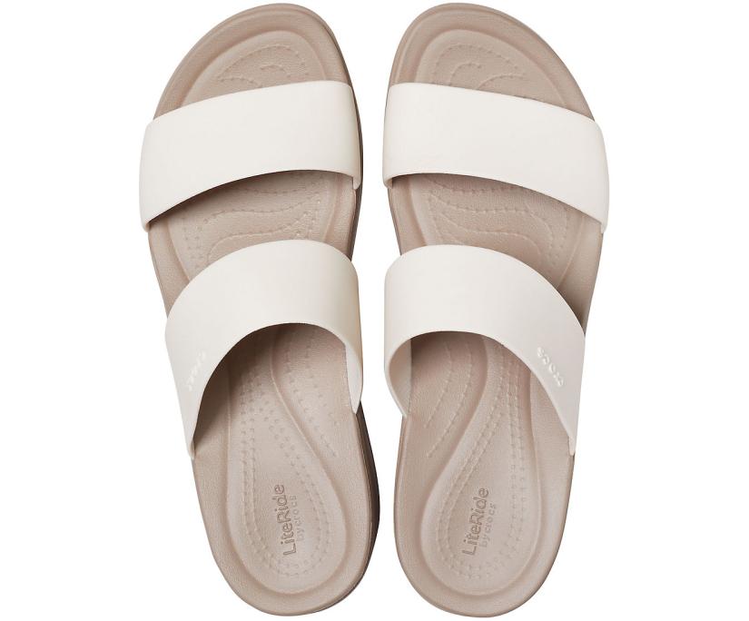 Women Crocs Brooklyn Mid Wedge Stucco / Mushroom | Crocs Sandals