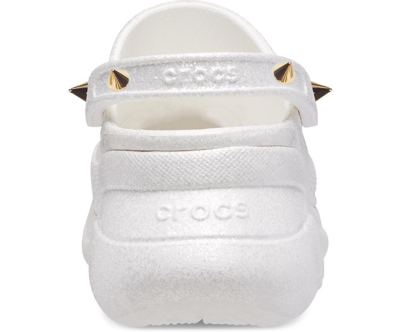 Women Crocs Classic Bae Glitter Stud Clog White | Crocs Clogs