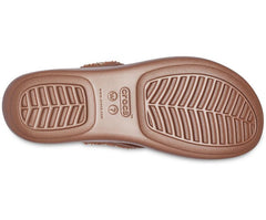 Women Crocs Monterey Shimmer Wedge Flip Bronze | Crocs Sandals