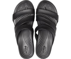 Women Crocs Monterey Strappy Wedge Black | Crocs Sandals
