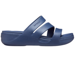 Women Crocs Monterey Strappy Wedge Navy | Crocs Sandals