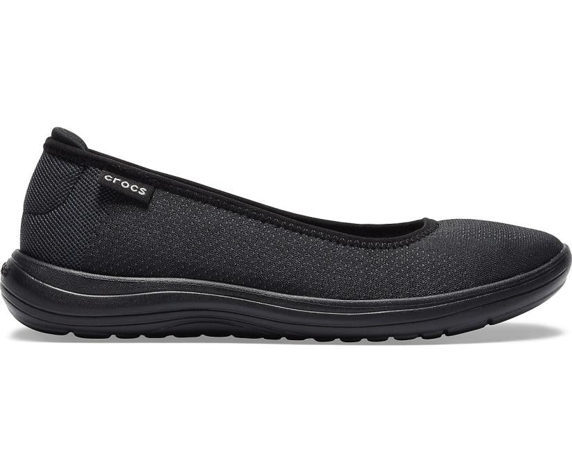 Women Crocs Reviva™ Flat Black / Black | Crocs Flats