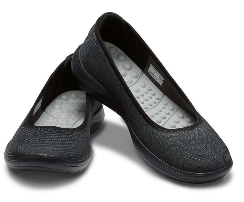 Women Crocs Reviva™ Flat Black / Black | Crocs Flats