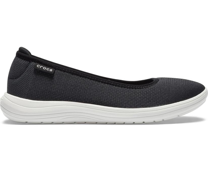 Women Crocs Reviva™ Flat Black / White | Crocs Flats
