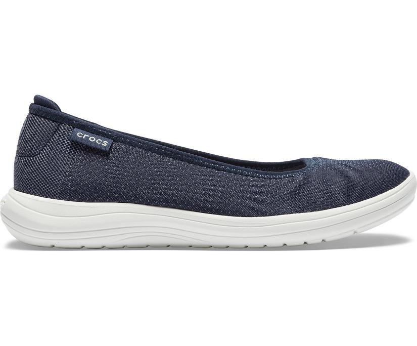 Women Crocs Reviva™ Flat Navy / White | Crocs Flats