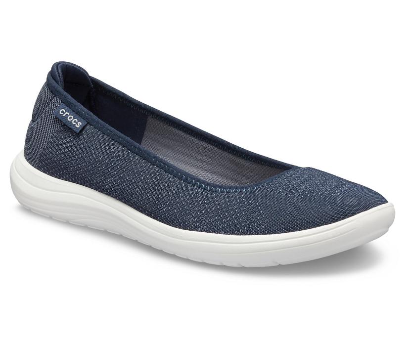 Women Crocs Reviva™ Flat Navy / White | Crocs Flats