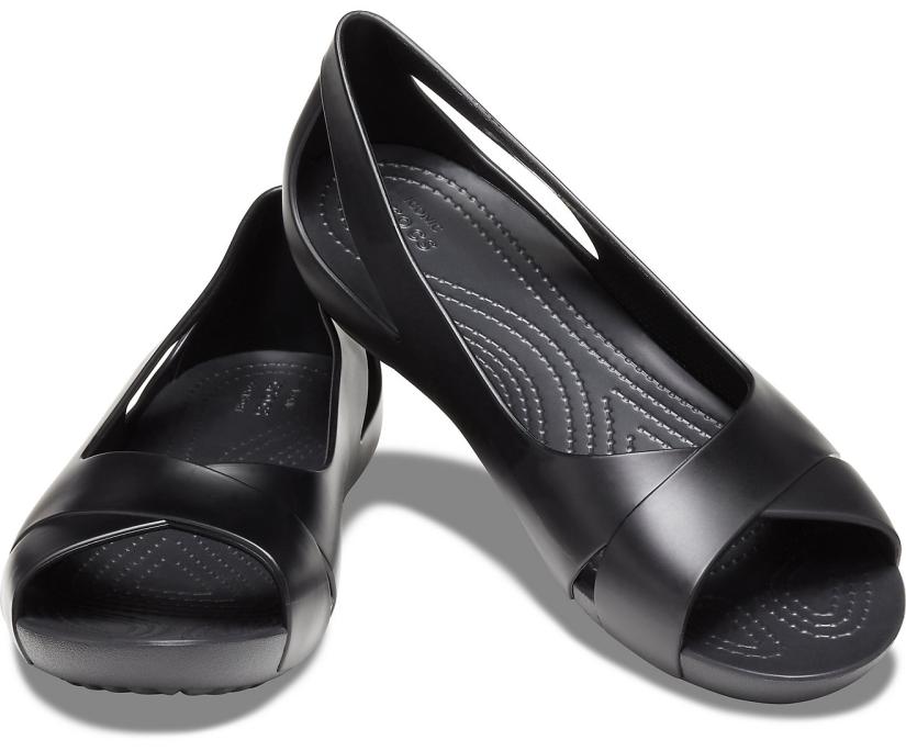 Women Crocs Serena Flat Black | Crocs Sandals