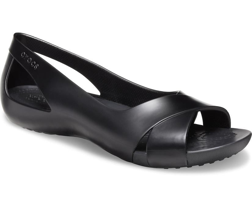 Women Crocs Serena Flat Black | Crocs Sandals