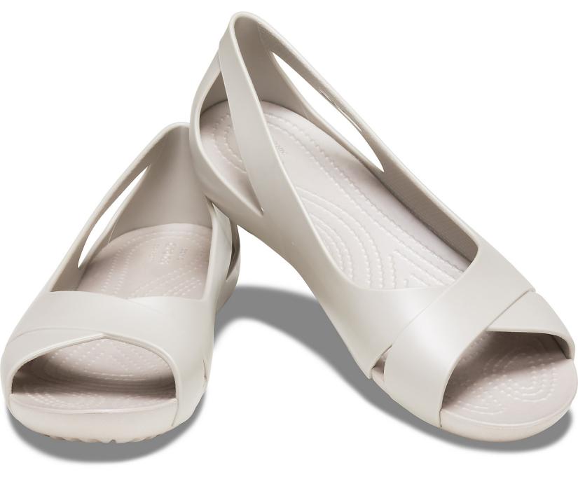 Women Crocs Serena Flat Platinum | Crocs Sandals