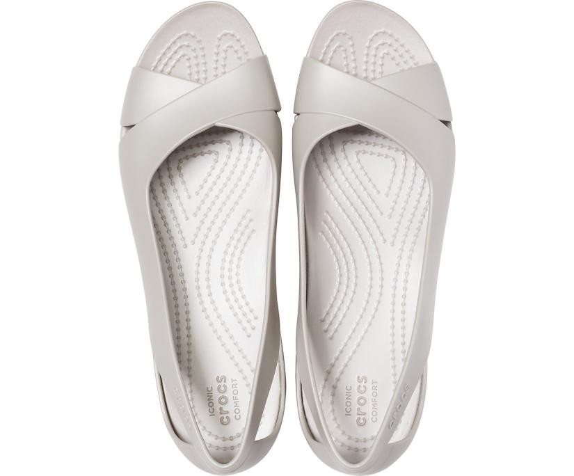 Women Crocs Serena Flat Platinum | Crocs Sandals
