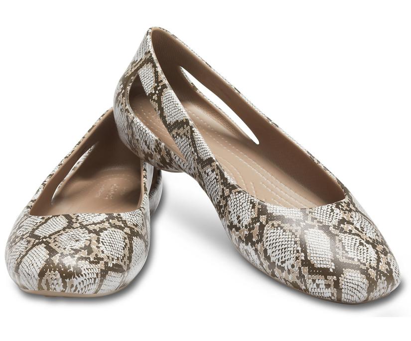 Women Crocs Sloane Graphic Flat Mushroom | Crocs Flats