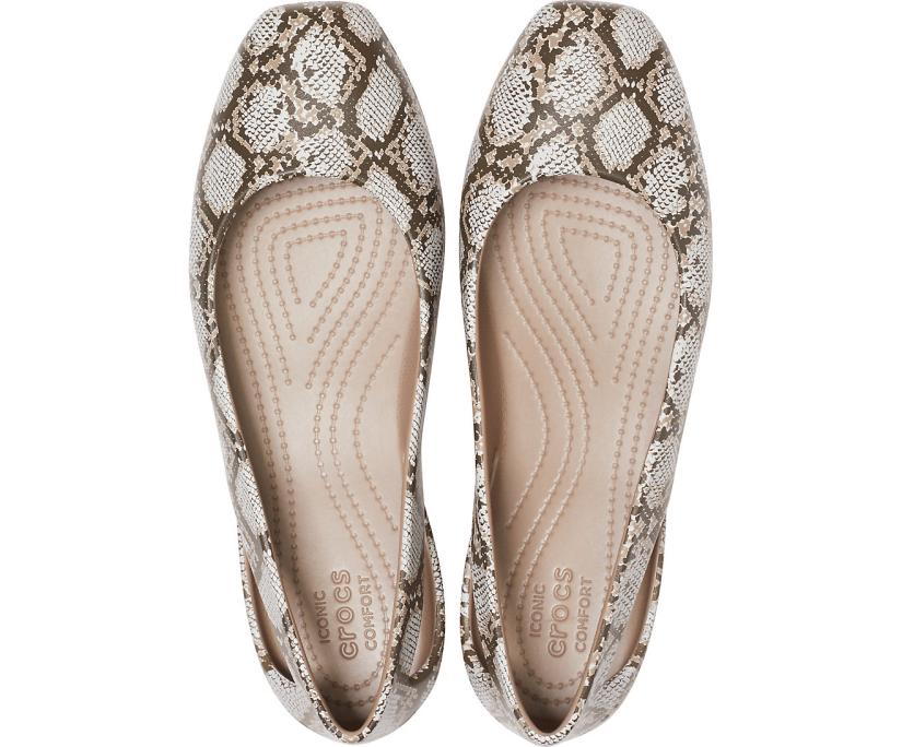 Women Crocs Sloane Graphic Flat Mushroom | Crocs Flats