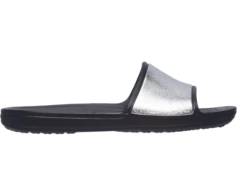 Women Crocs Sloane Shine Low Slide Black | Crocs Sandals