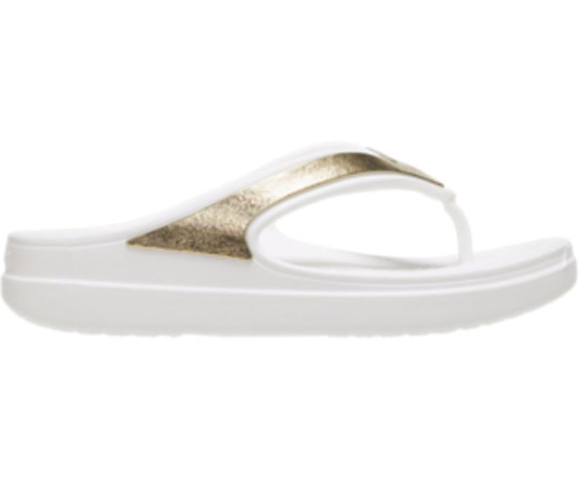 Women Crocs Sloane Shine Wedge Flip White | Crocs Flip-Flops