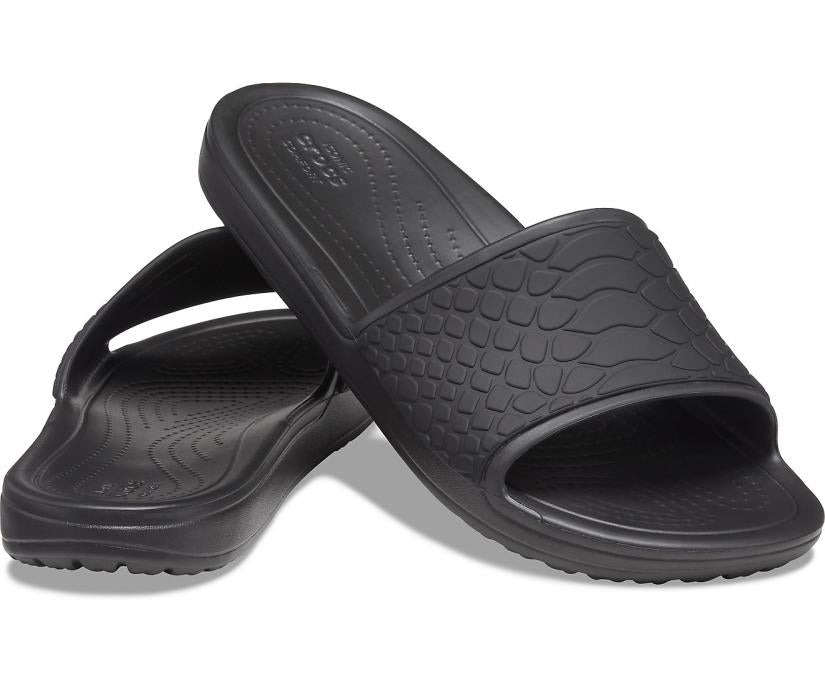 Women Crocs Sloane Snake Low Slide Black | Crocs Sandals