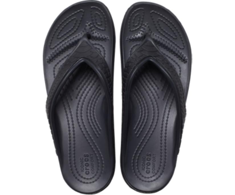 Women Crocs Sloane Snake Wedge Flip Black | Crocs Flip-Flops
