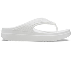 Women Crocs Sloane Snake Wedge Flip White | Crocs Flip-Flops