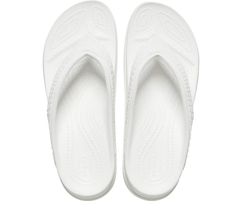 Women Crocs Sloane Snake Wedge Flip White | Crocs Flip-Flops