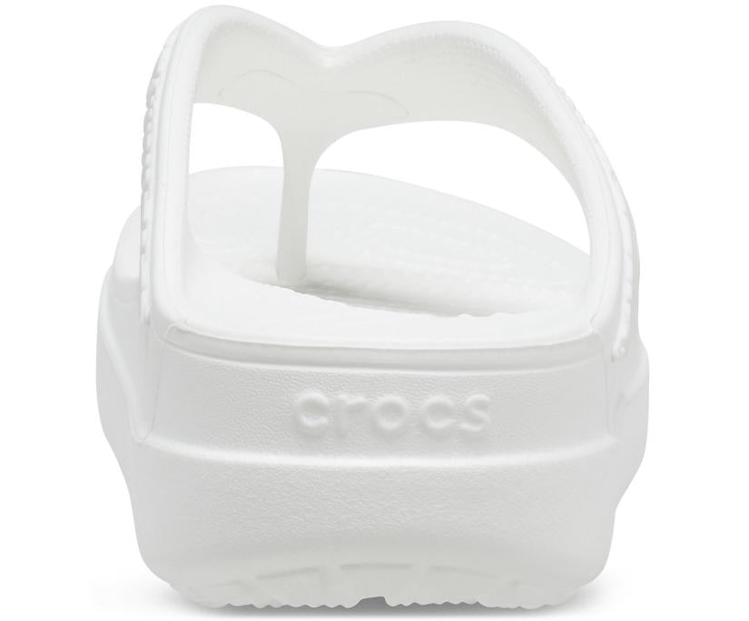 Women Crocs Sloane Snake Wedge Flip White | Crocs Flip-Flops