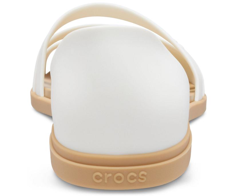 Women Crocs Tulum Open Flat Oyster / Tan | Crocs Sandals