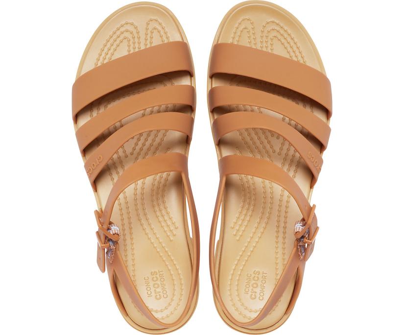 Women Crocs Tulum Sandal Dark Gold | Crocs Sandals