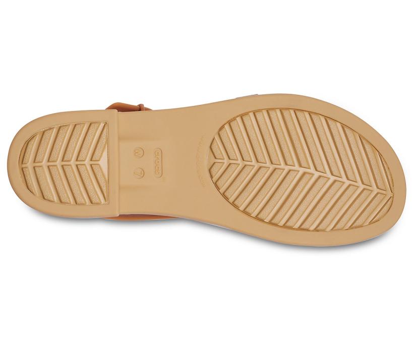 Women Crocs Tulum Sandal Dark Gold | Crocs Sandals