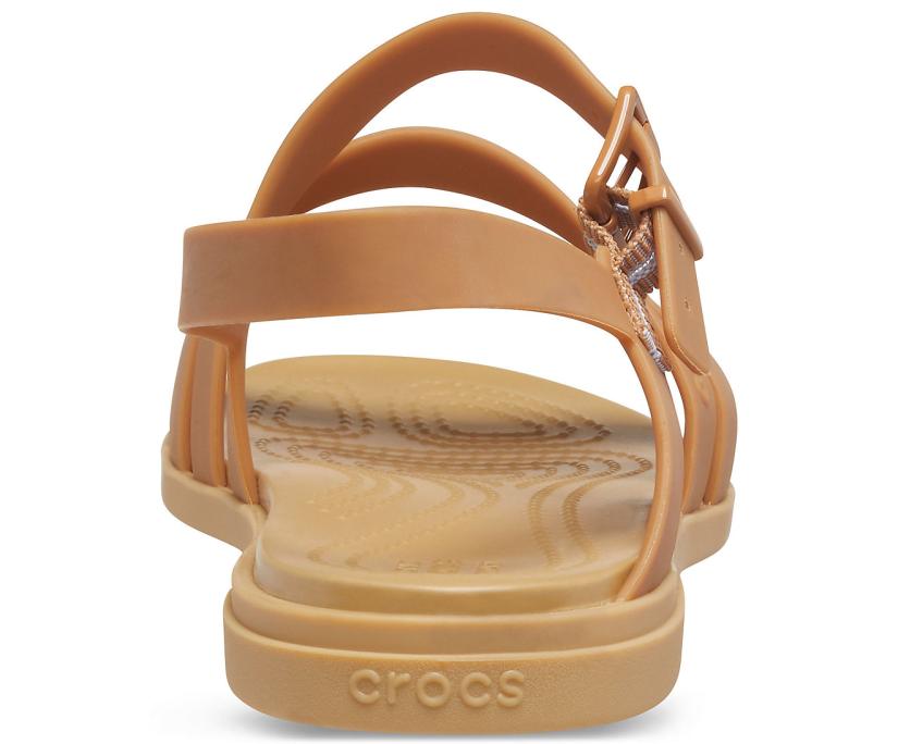 Women Crocs Tulum Sandal Dark Gold | Crocs Sandals