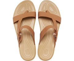 Women Crocs Tulum Toe Post Sandal Dark Gold | Crocs Sandals